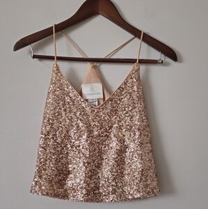 Watters & Watters sequin crop top